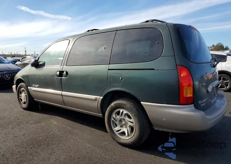 2000 Nissan Quest Se z USA, uszkodzony, nr VIN 4N2XN11T3YD808830